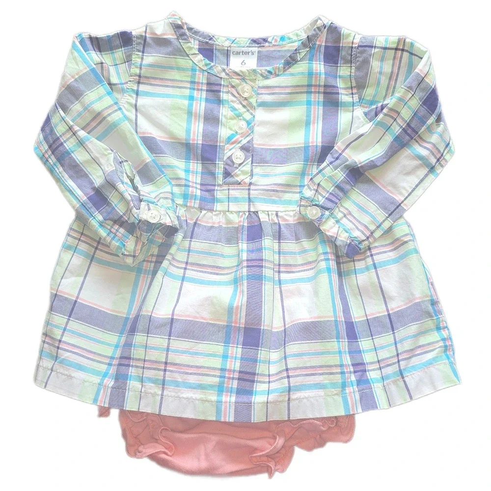 Carter's Plaid Tunic & Modern Moments Organic Cotton Bloomers Set 6 Months